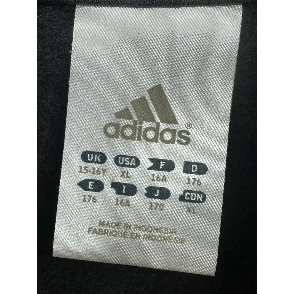 Adidas Men's Black Hoodie Sweatshirt Football Helmet Flames‎ Pocket Size Large